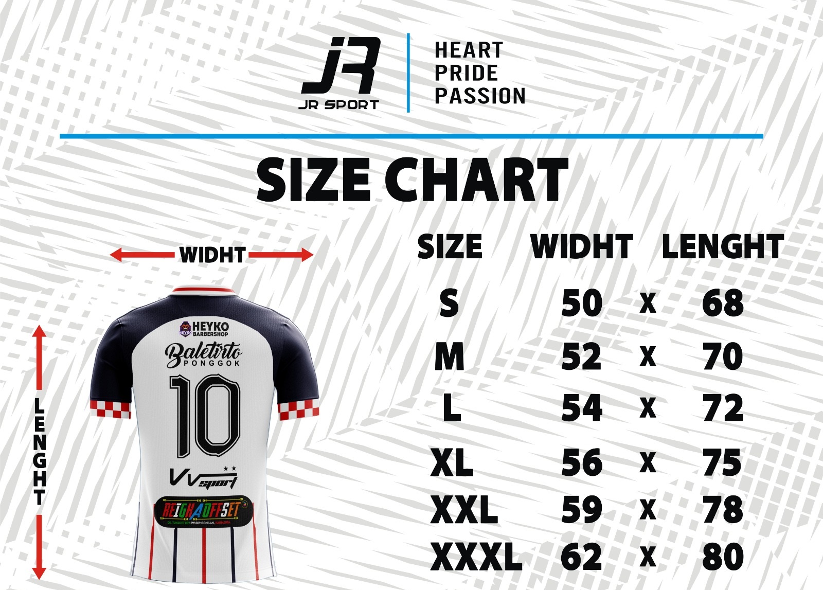 Size Chart Jersey